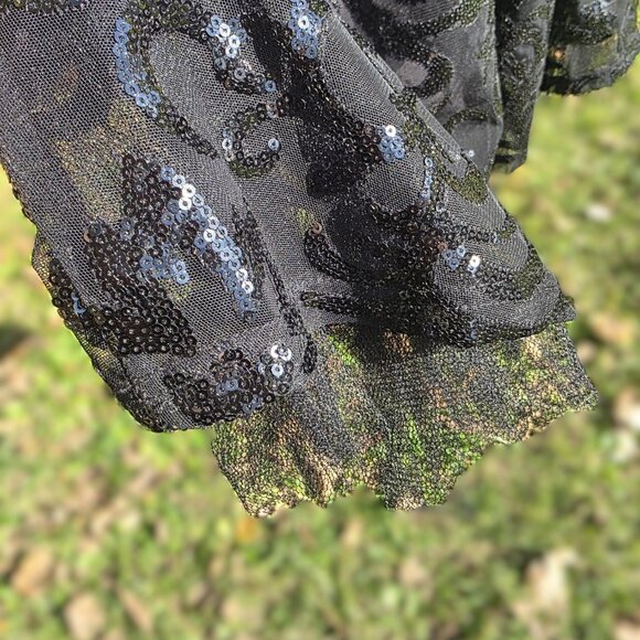 AVAILABLE by ANGELA FASHION Dress Sze M Black sequins homecoming holidays formal - Picture 5 of 8